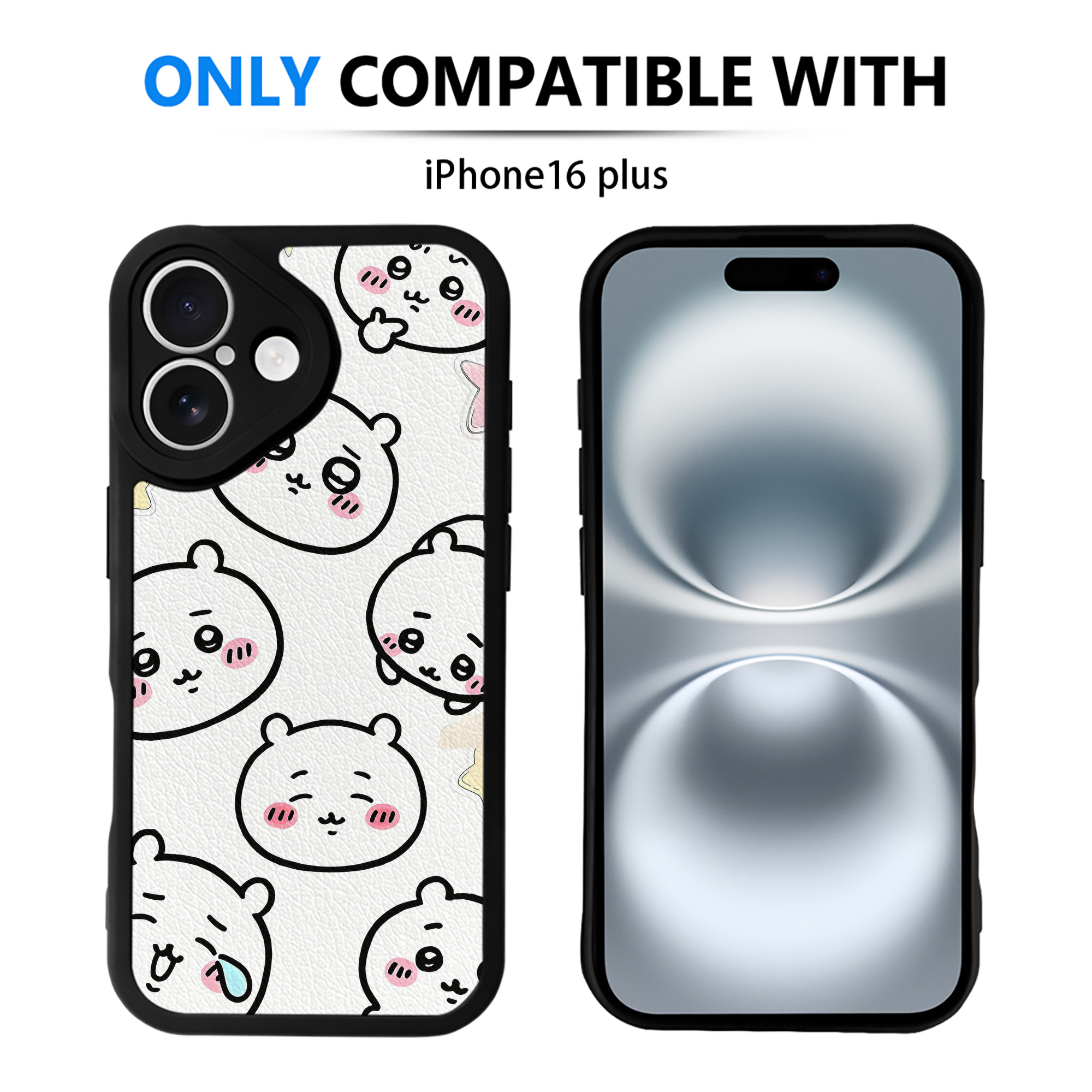 （画像用） ちいかわ Chii-kawa 【iPhone 16シリーズ対応】シリコンスマホケース（レザー調） 材質：シリコン